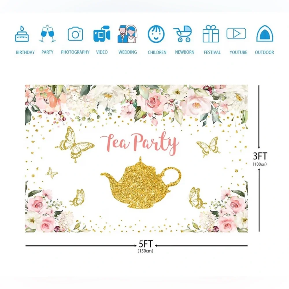 Tea Party Birthday Tapestry